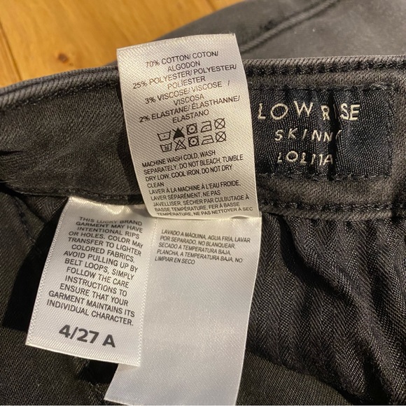 Lucky Brand Lolita Low Rise Skinny Ankle Jeans size 4/27 in black - Picture 11 of 16